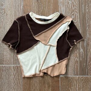 SHEIN Multicolor Short-sleeve Crop Top